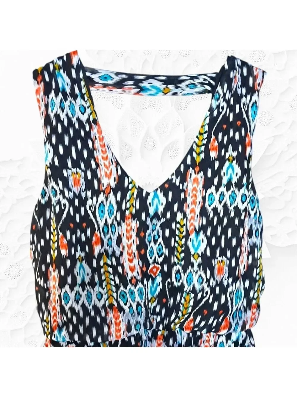 Bisou Bisou Mini Dress In Tribal Design/Colors Size 4